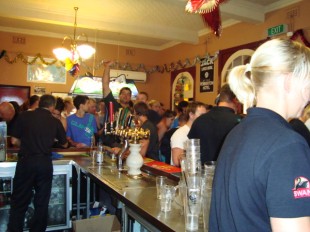 Front bar on a busy night